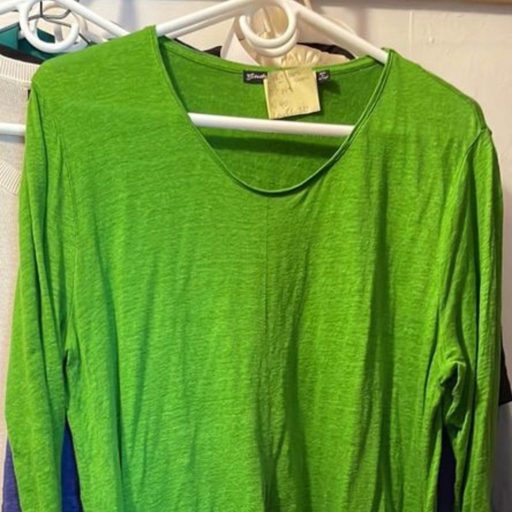 100% linen knit tunic - L - Grudrun Sjödén